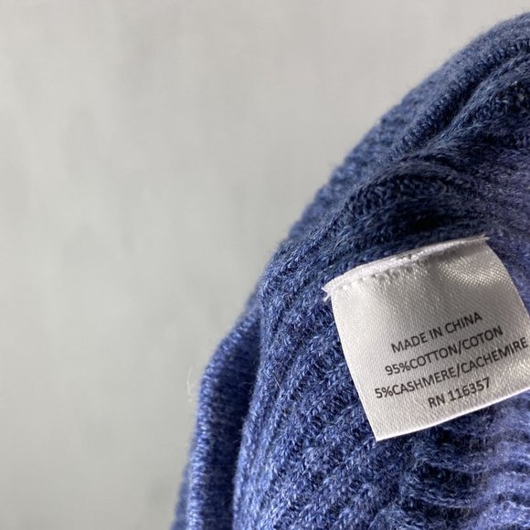 Zachary Prell 1/4 Zip Mock Neck Blue Sweater - Picture 5 of 5